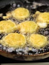 Close Up Frying Potato Nugget Perkedel Kentang, Home
