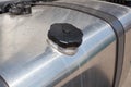 Close up of fuel tank of truck. Royalty Free Stock Photo