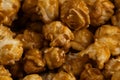 Close Up Full Frame Caramel Popcorn Texture Background Royalty Free Stock Photo