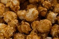 Close Up Full Frame Caramel Popcorn Texture Background Royalty Free Stock Photo
