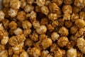 Close Up Full Frame Caramel Popcorn Texture Background Royalty Free Stock Photo