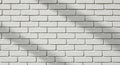 White Brick Wall with Shadow Patterns texture background Royalty Free Stock Photo