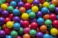 Close up full frame view of vibrant multi coloured glossy balls Royalty Free Stock Photo