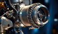 Close-up of a Complex Mechanical Engine Component Royalty Free Stock Photo