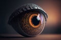 A futuristic eye processing data.Generative AI Royalty Free Stock Photo