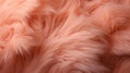 A close up of a fuzzy pink peach fuzz fur that is very fluffy, AI