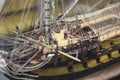 Close up of a galleon - model miniature reproduction