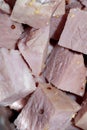 CLose Up of Gammon Ham Cubes Chunks Meat Royalty Free Stock Photo