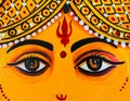 Close-up of Ganesh`s eyes, wall painting in Udaipur City Palace, India Royalty Free Stock Photo