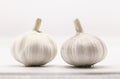 Close up of garlic isolate on white background.