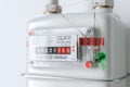 Close-up of gas meter readings. 3D render Royalty Free Stock Photo