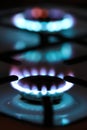 Ring of gas burner flames Royalty Free Stock Photo