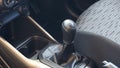 Close up of the gear lever on modern cars Royalty Free Stock Photo