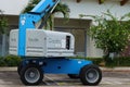 Close up of a Genie boom lift.