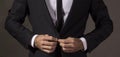 Close up of a gentleman in business attire.Studio shot Royalty Free Stock Photo