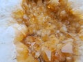 Close-up of a Geod, Yellow and White, Citrine Royalty Free Stock Photo