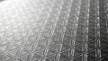 Close-up of Geometric Metal Pattern with Triangular Shapes Royalty Free Stock Photo
