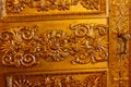 Close-up of gilded ornate door