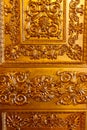 Close-up of gilded ornate door