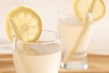 Close up ginger lemon drink