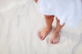 Close up of girl standing at beach Royalty Free Stock Photo