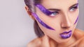 Purple makeup Royalty Free Stock Photo