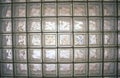 Close-up of glass brick wall, The Getty Museum, Los Angeles, CA Royalty Free Stock Photo