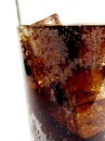 Close up of a glass of cola Royalty Free Stock Photo