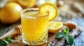 Close Up of a Glass of Lemonade Royalty Free Stock Photo