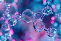 a close up of a glass object with beads, Explore the beauty of a protein crystallography experiment Royalty Free Stock Photo