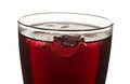 Close up of a glass of red fruit juice Royalty Free Stock Photo