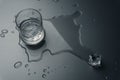 Close up of a glass of water with ice cubes Royalty Free Stock Photo