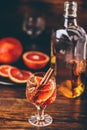 Close up of a glass of whiskey sour cocktail Royalty Free Stock Photo