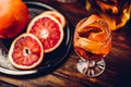 Close up of a glass of whiskey sour cocktail Royalty Free Stock Photo