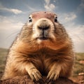 Close-Up Glimpse of a Gopher, Captivating Portrait