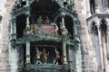Close-up on the Glockenspiel of the Munich Rathaus
