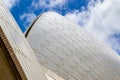 Close up of the gloss ceramic tiles covering the Sydney Opera House