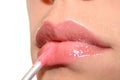 Close-up gloss lips