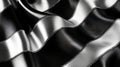 Black and Silver Silk Ribbons Create a Wavy, Abstract Design Background Royalty Free Stock Photo