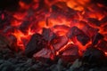 close-up of glowing hot coals for firewalking Royalty Free Stock Photo