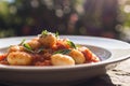 a close up of gnocchi di patate Royalty Free Stock Photo