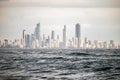 Close Up of the the Gold Coast Skyline in Australia from the Pacific Ocean Royalty Free Stock Photo