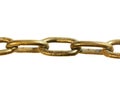 Close up of a gold colored chain