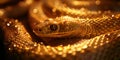 Close-up. Gold colored snake Royalty Free Stock Photo