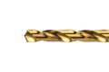 Close up of a gold coloured drill bit Royalty Free Stock Photo