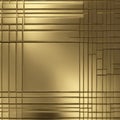 A close-up of a gold engine turned texture with a smooth and shiny surface and a tile element Royalty Free Stock Photo