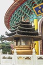 Close up of Gold Incense burner in the Tianyuan Temple Royalty Free Stock Photo