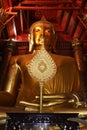 A Golden Big buddha statue at the temple in Thailand Royalty Free Stock Photo