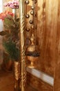 golden censer in which incense burns in Greek Orthodox Church