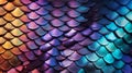Close-up of golden dragon scales as a background